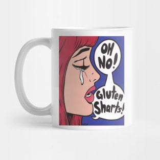 Oh No! Gluten Sharts! Comic Girl Mug